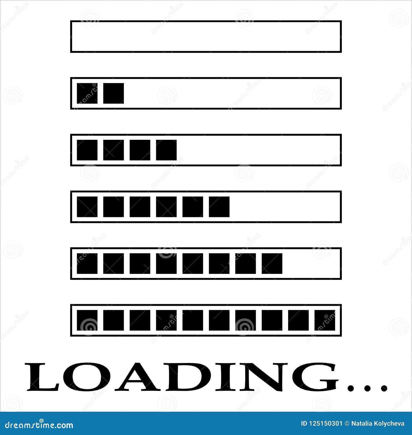 Download Loading bar indicators stock vector. Illustration of ...