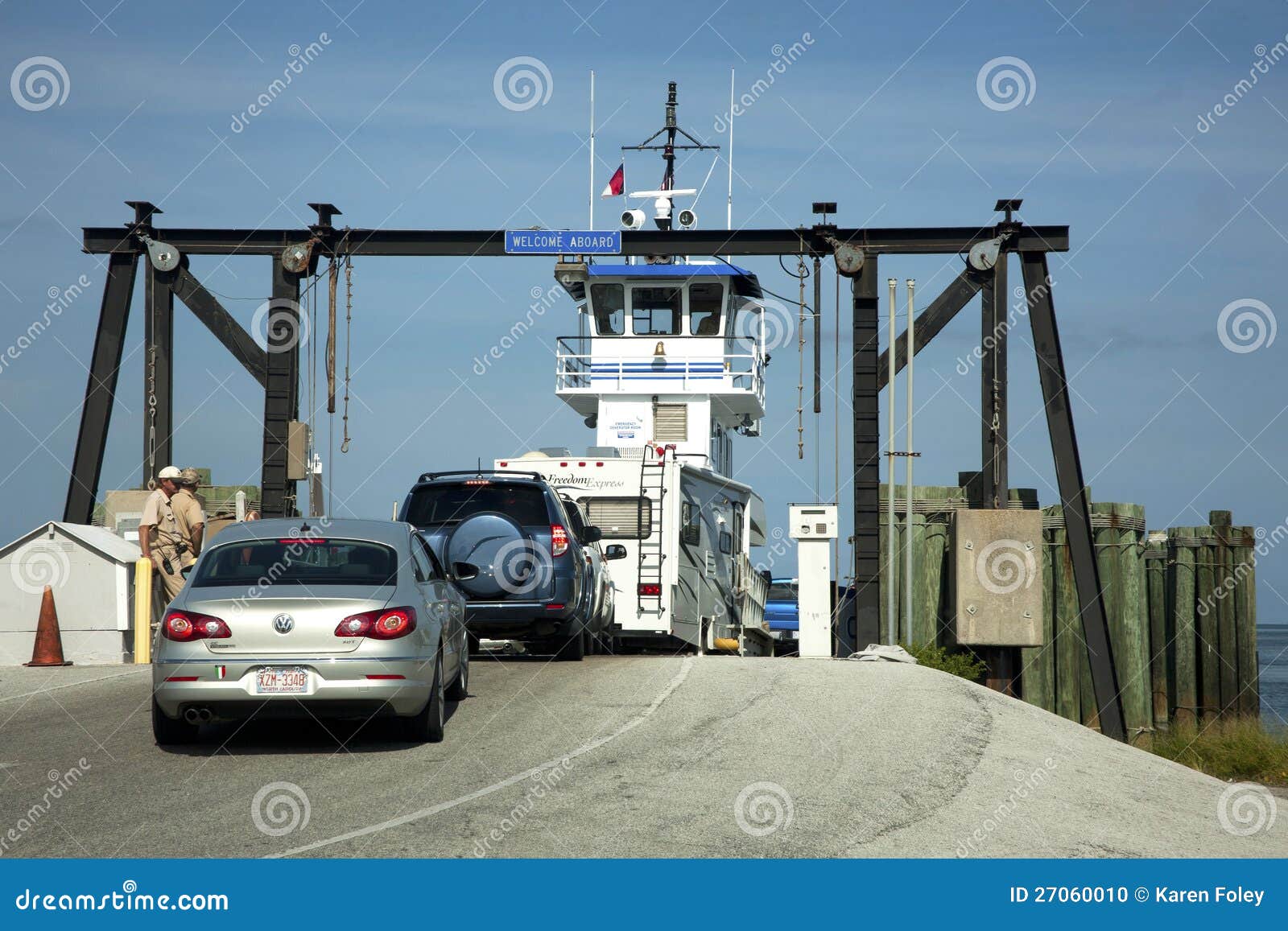 Ocracoke Ferry Boat On North Carolina Outer Banks Editorial Photo