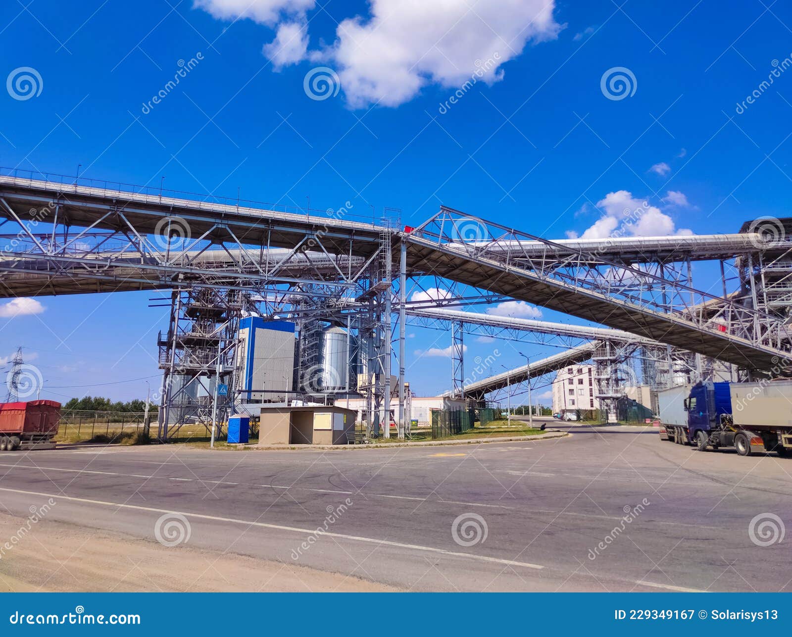 Loading Corn for Storage at a Grain Elevator Stock Image Image of
