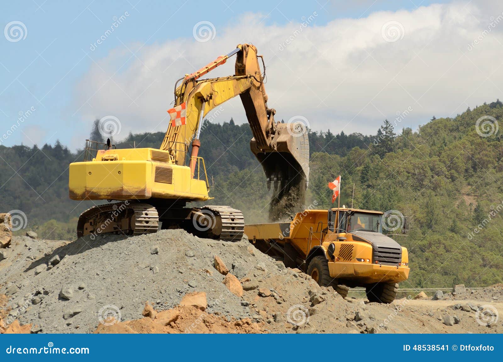 Loading Dump stock image. Image of articulated, motorway 48538541