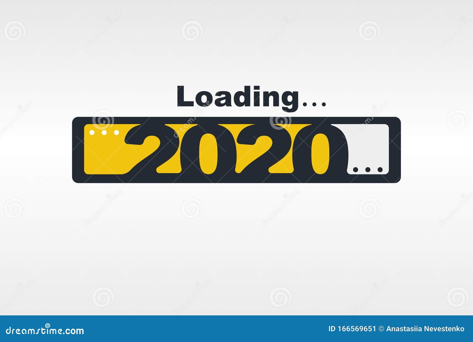 loading new year 2020. greeting card holiday season stock