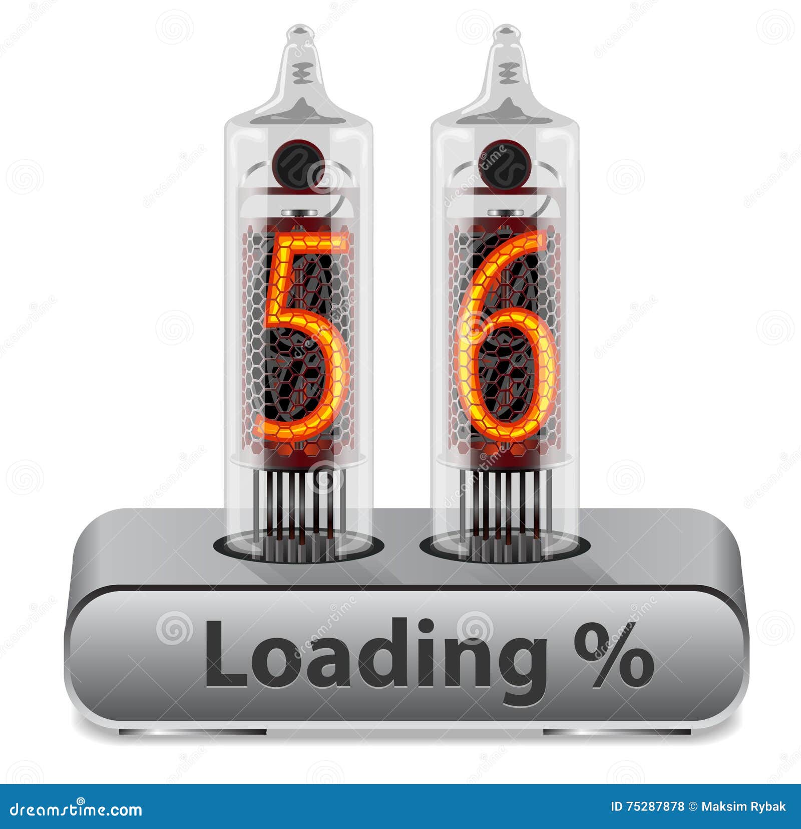 Loading Progress Indicator stock illustration. Illustration of cathode
