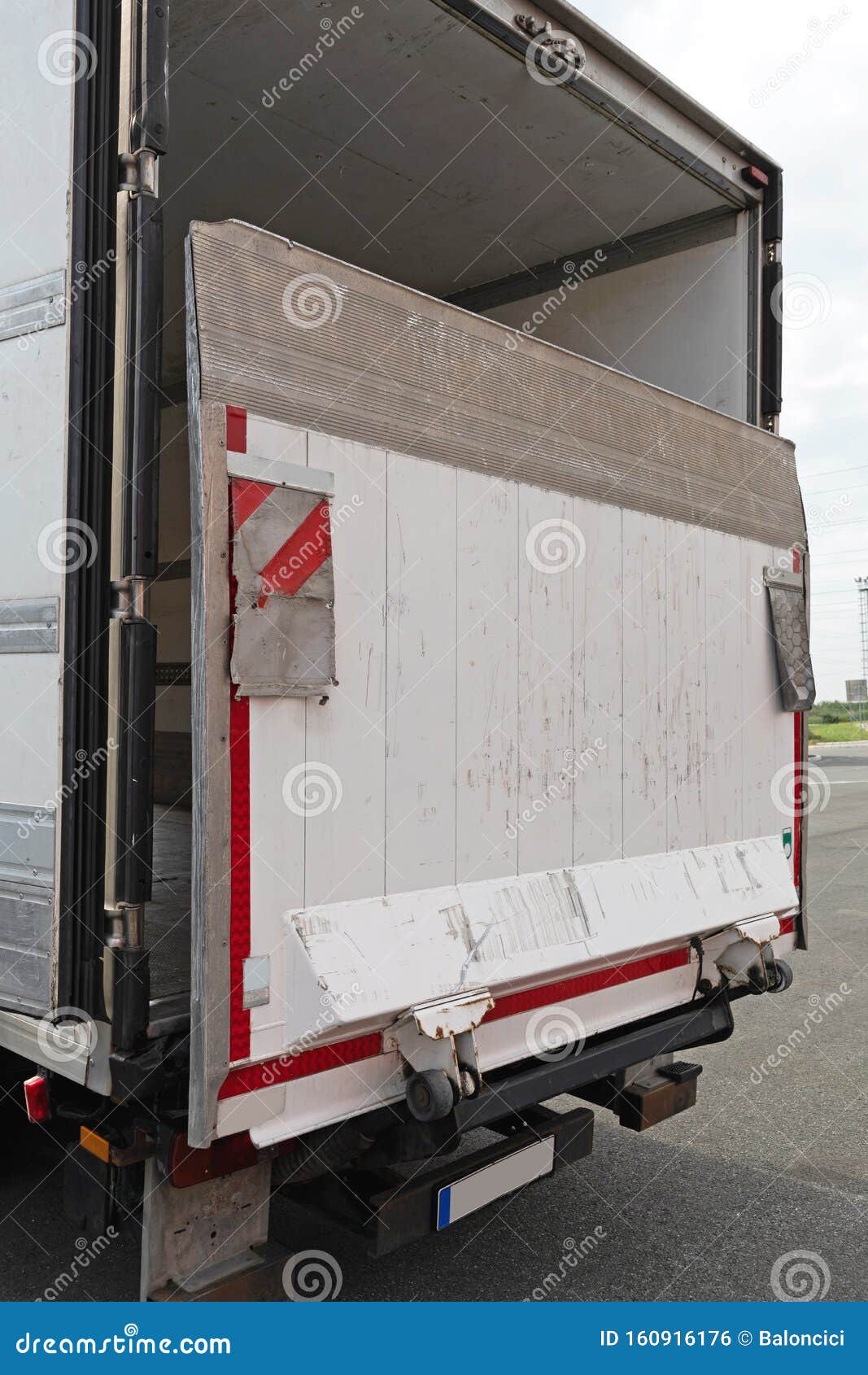 Loading Ramp Truck stock photo. Image of transportation 160916176