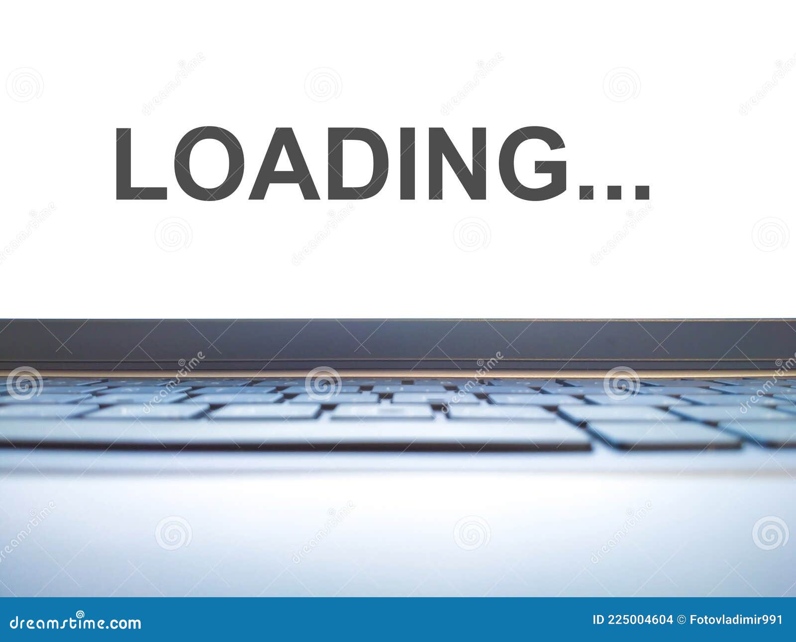 Loading on the Screen of a Working Laptop. Operating System and