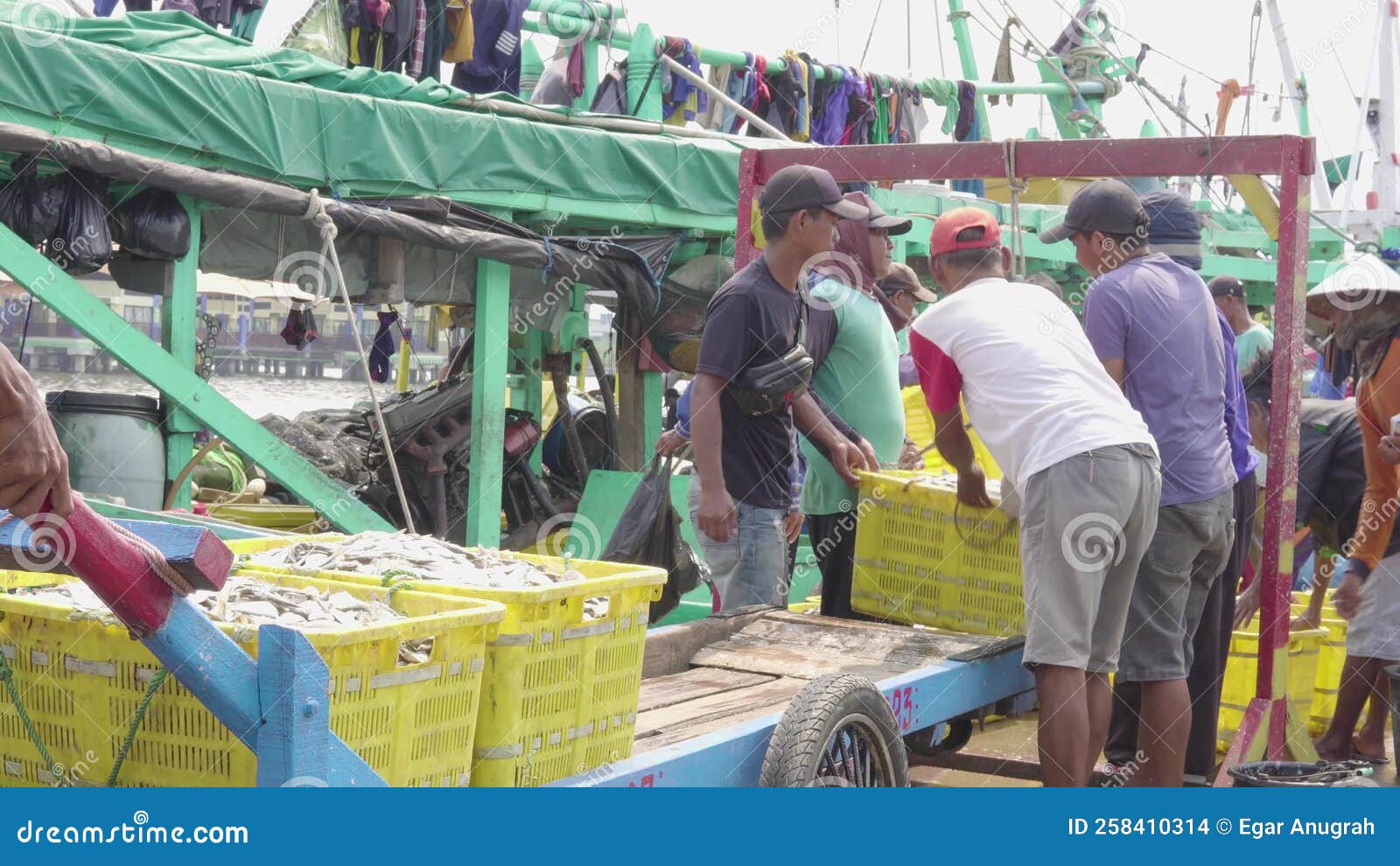 Loading and Unloading Activities and Weighing and Selling Marine
