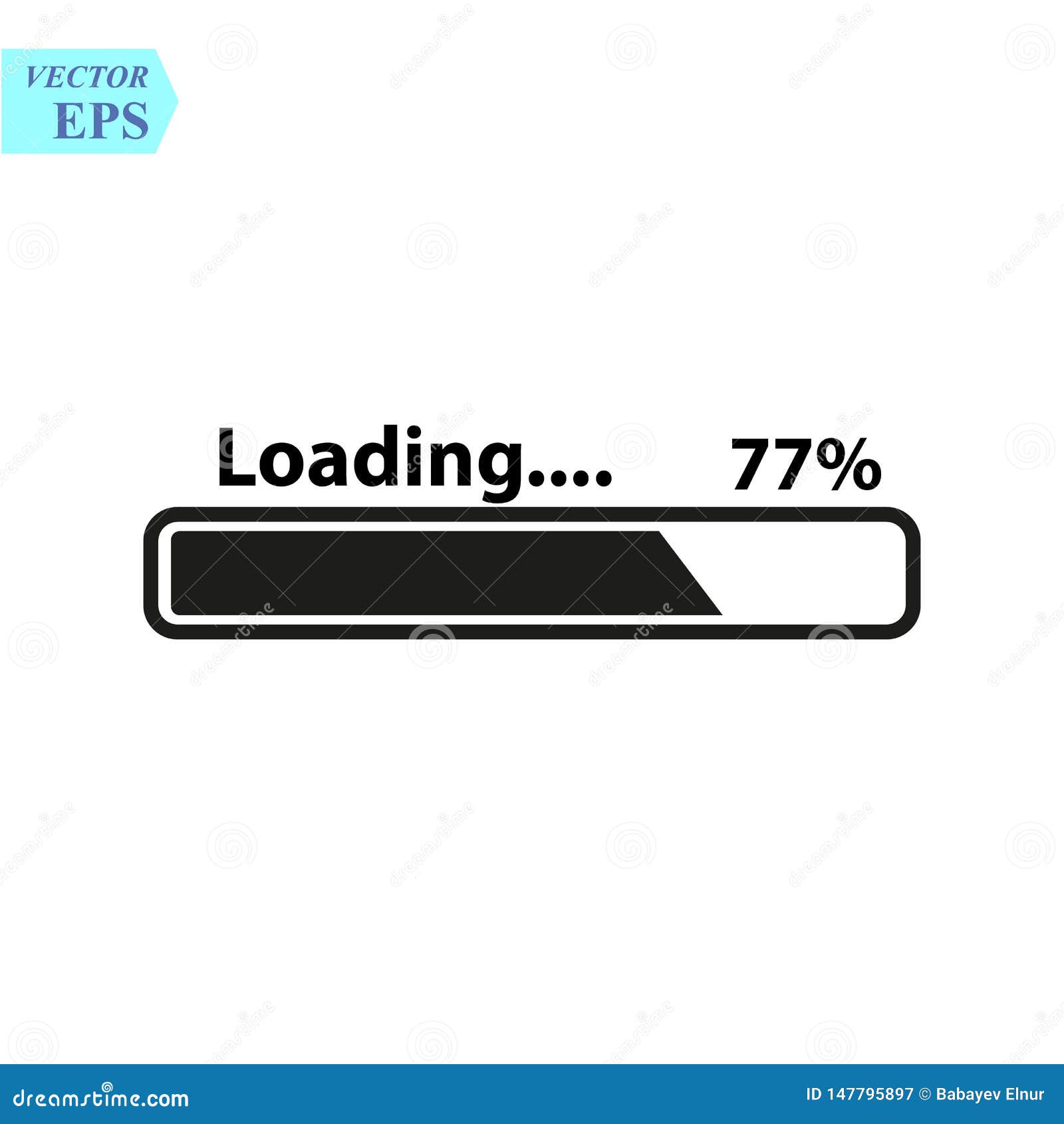 Download Loading Vector Icon. Loading Bar Symbol. Linear Style Sign ...