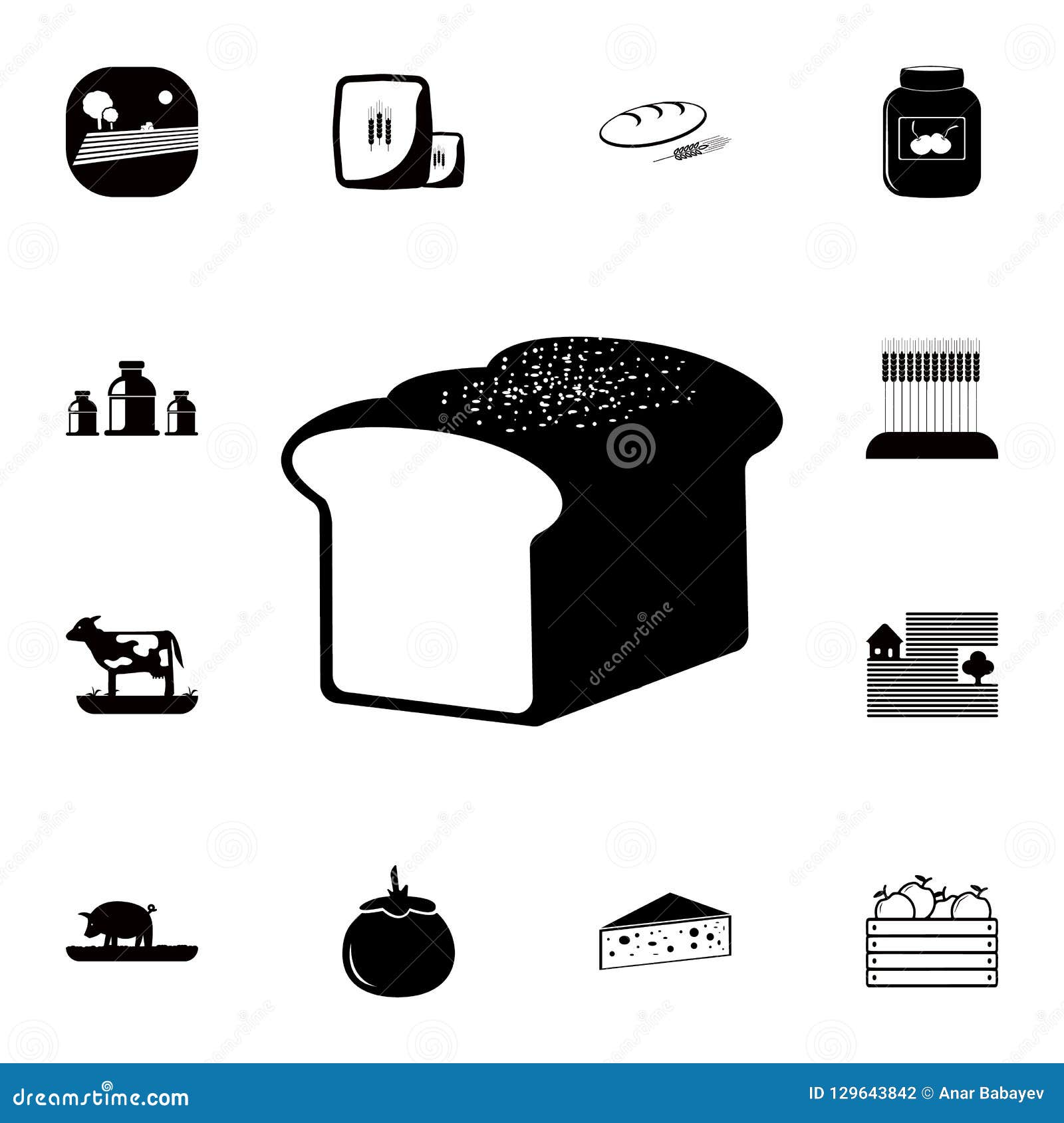 loaf of bread icon. detailed set of farm icons. premium quality graphic  icon. one of the collection icons for websites, web