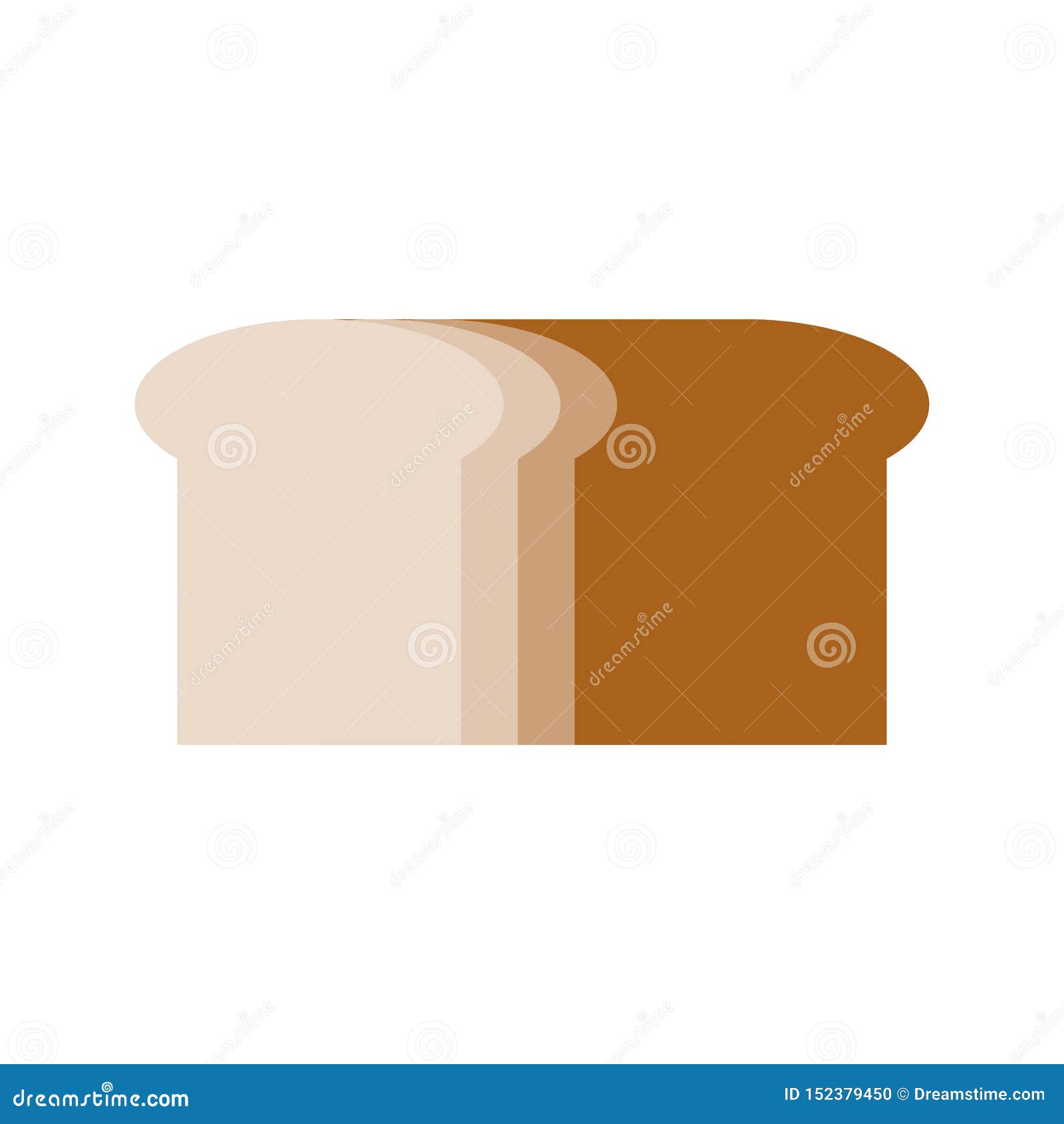 Loaf of Bread Vector, Barbecue Related Flat Style Icon Stock Vector