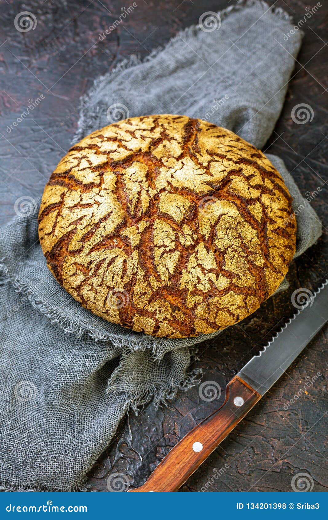 Traditional Finnish Rye Bread Stock Photo - Image of round, natural ...