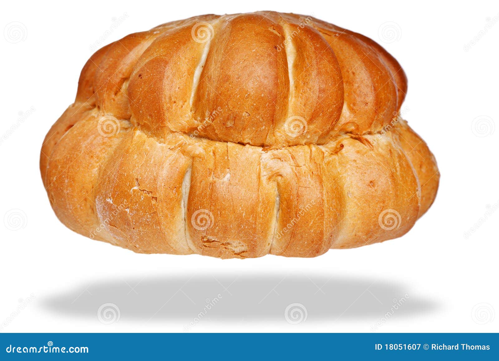 Loaf White Cottage Bread Isolated on White Stock Image Image of fresh