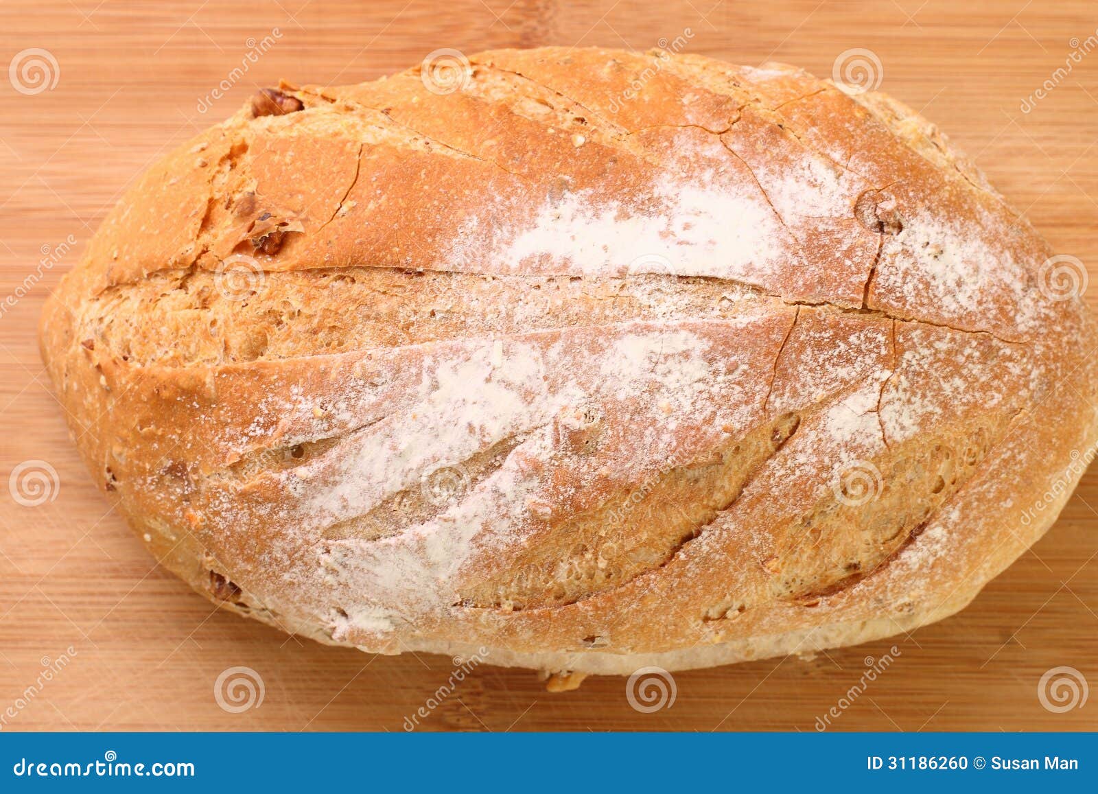 Loaf of Whole Wheat Bread Topview Stock Photo Image of fresh, food