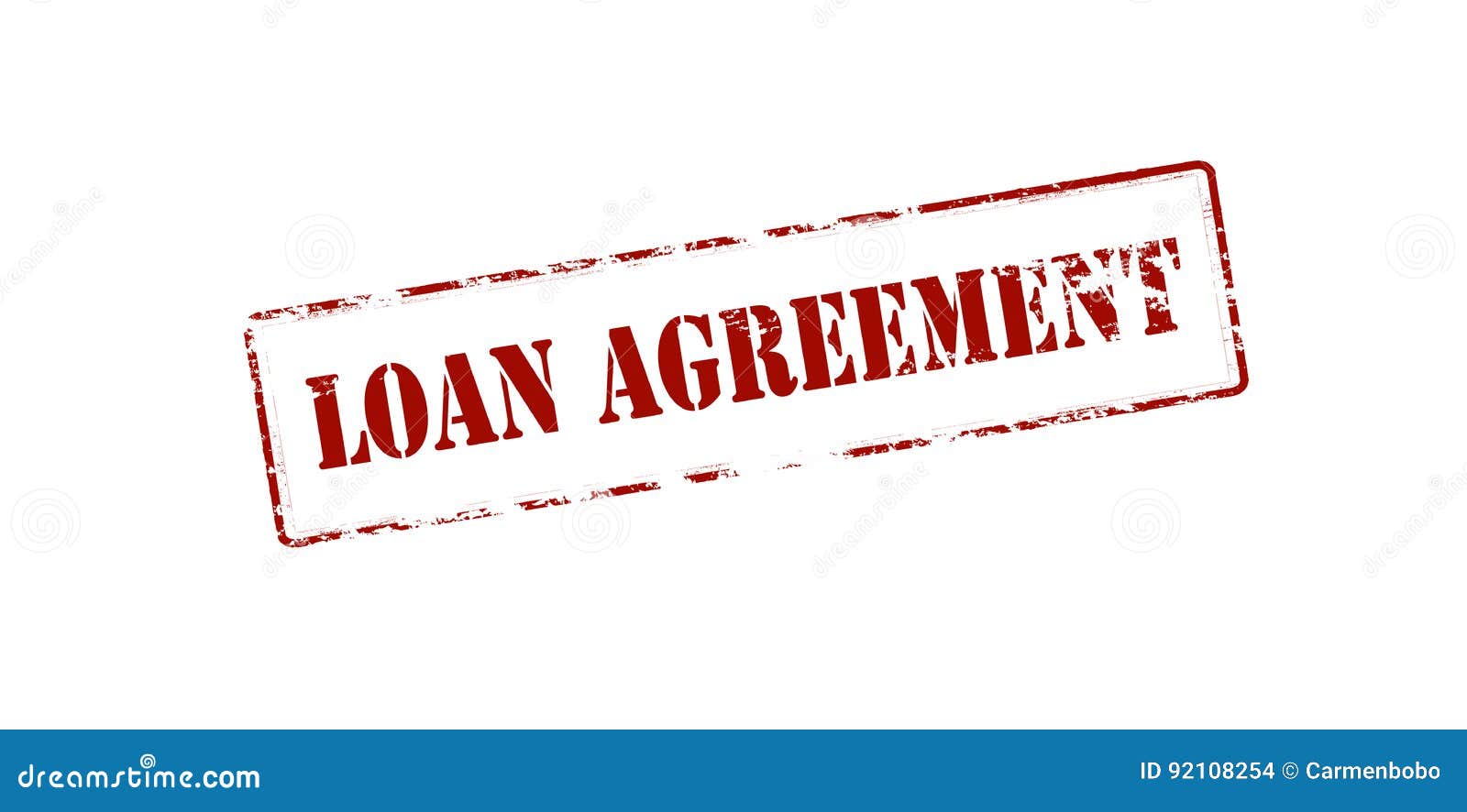 Loan agreement stock illustration. Illustration of sign - 92108254