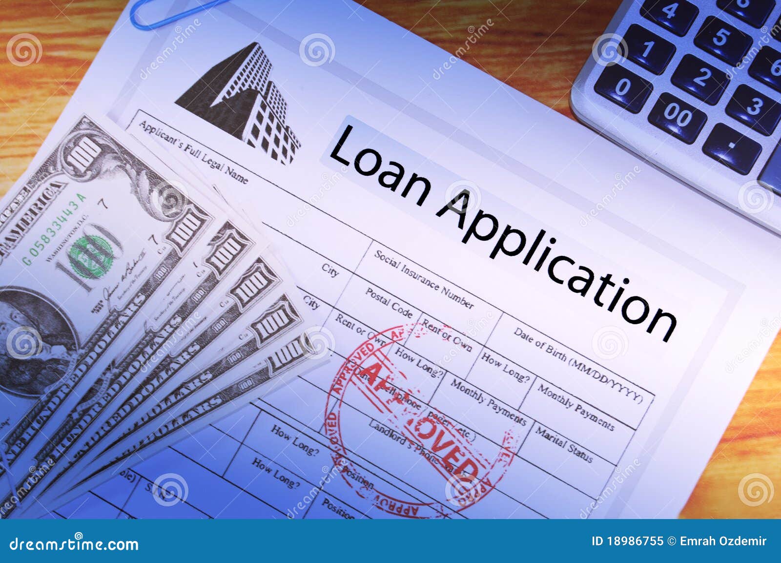 Loan application stock image. Image of home, employment 18986755