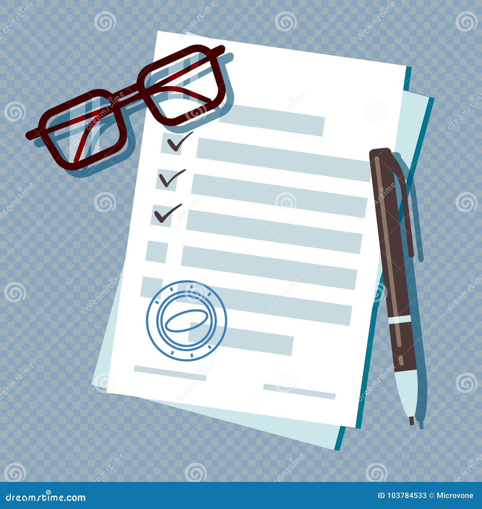 Loan Application Form Document Isolated on Transparent Background Stock