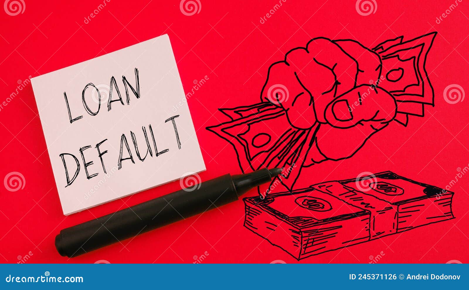 Loan Default is Shown on the Photo Using the Text Stock Photo Image