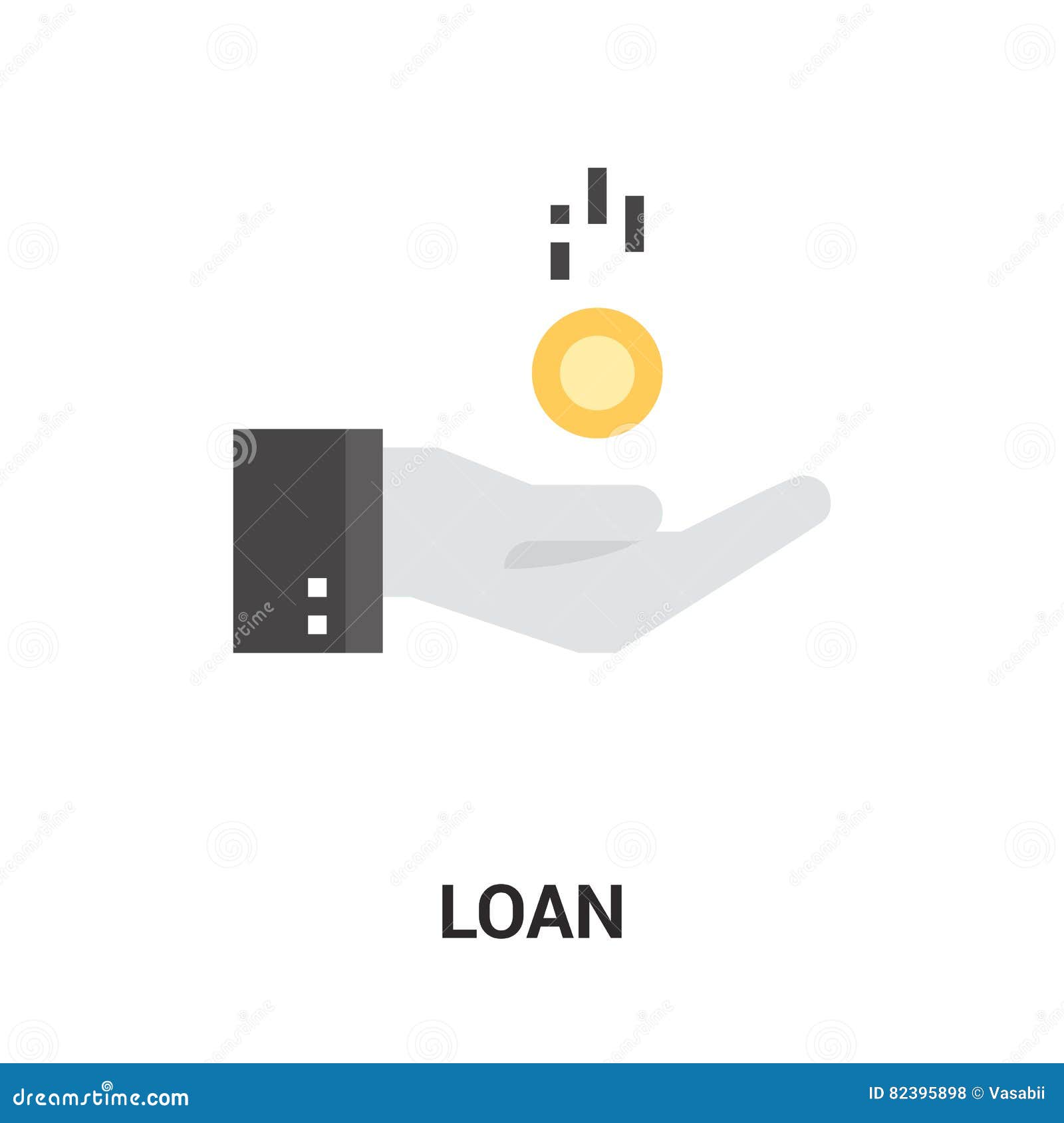 Loan icon concept stock vector. Illustration of exchange - 82395898