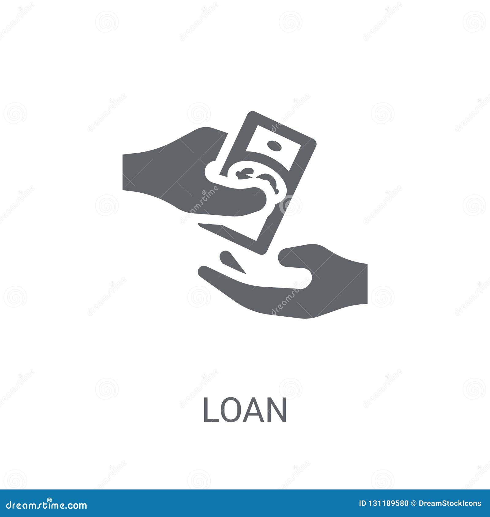 Loan Icon. Trendy Loan Logo Concept on White Background from Cry Stock