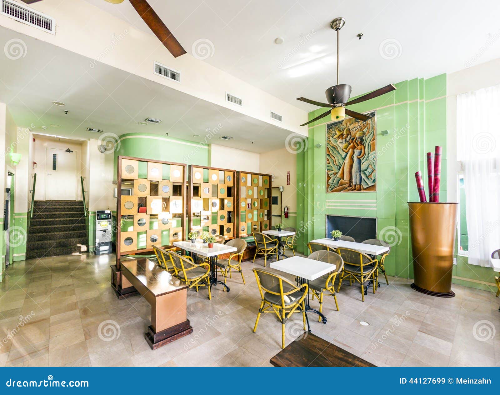 Lobby Of The Art Deco Style Colony Hotel In Miami Editorial Stock Image Image Of Ocean Architecture