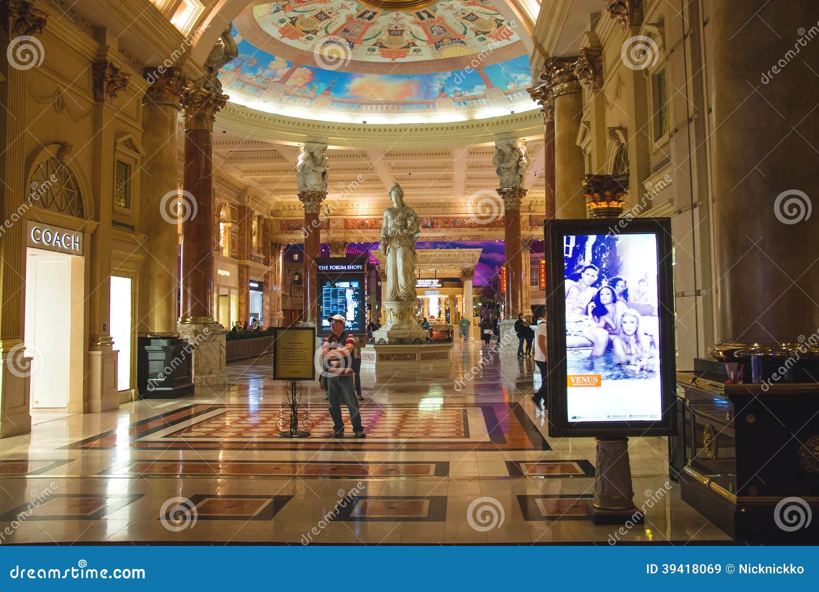 Lobby in Caesar S Palace in Las Vegas Editorial Stock Image Image of