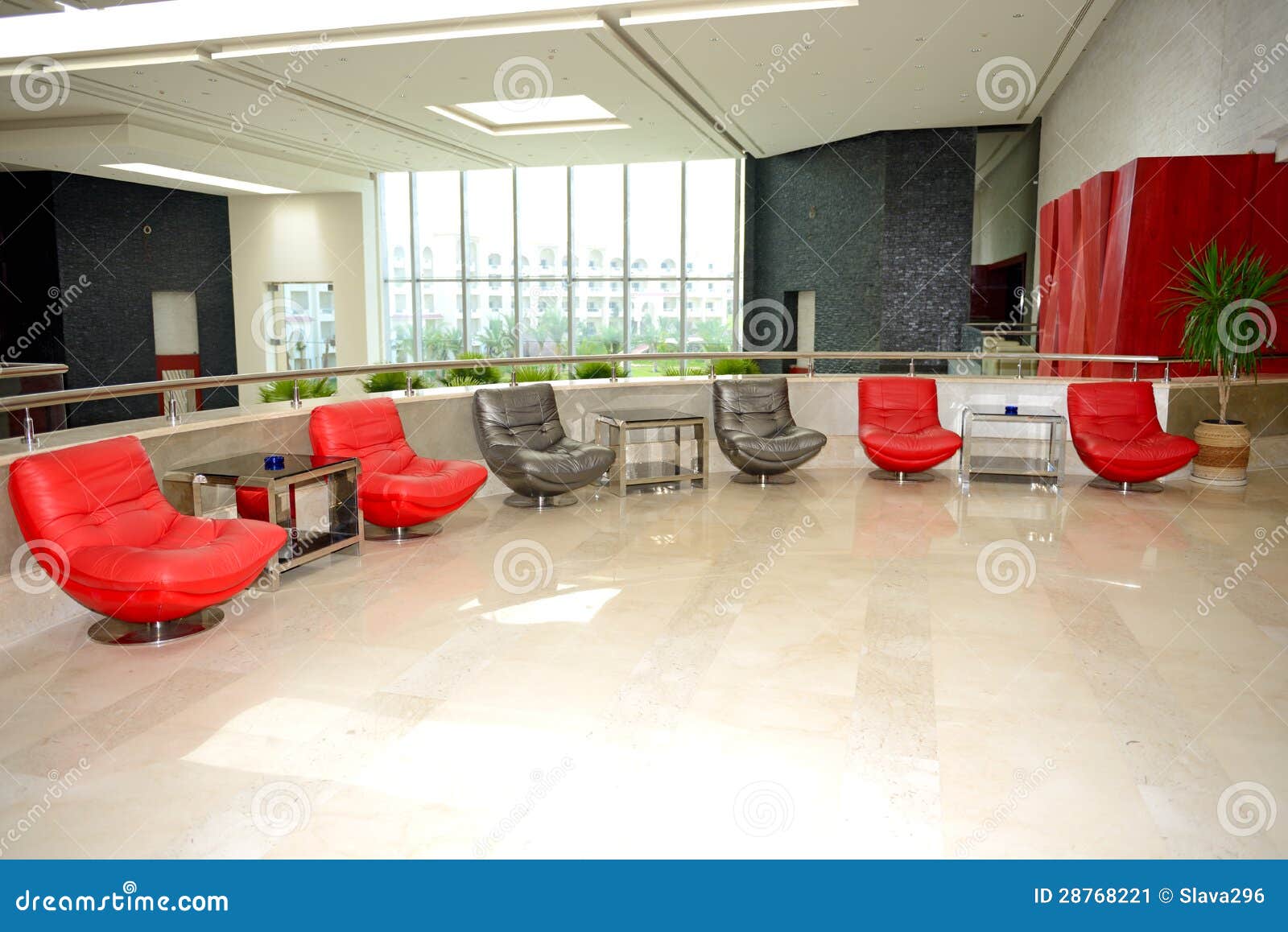 Lobby Decoration in Luxury Hotel Stock Image - Image of reception