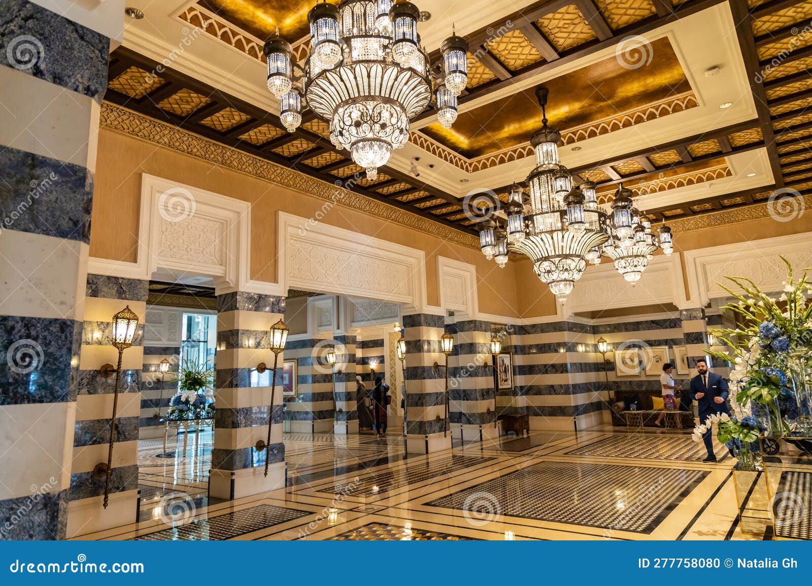 The Lobby in a Luxury Hotel in Dubai. Editorial Image Image of