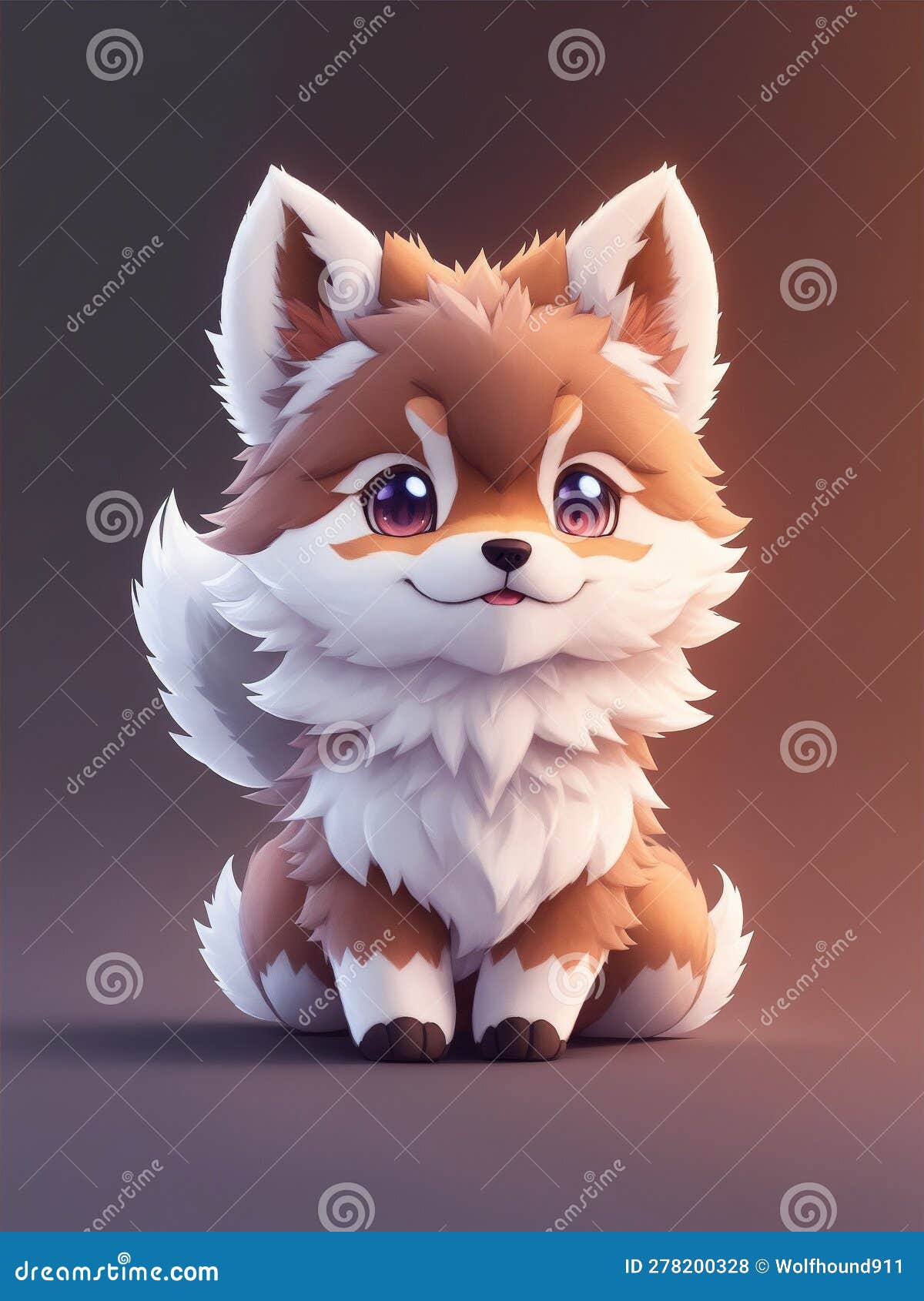 Lobo Anime Minúsculo E Hiperrealista Fofo De Pokemon. Gerar Ai. Ilustração  Stock - Ilustração de lobo, sorriso: 278200323