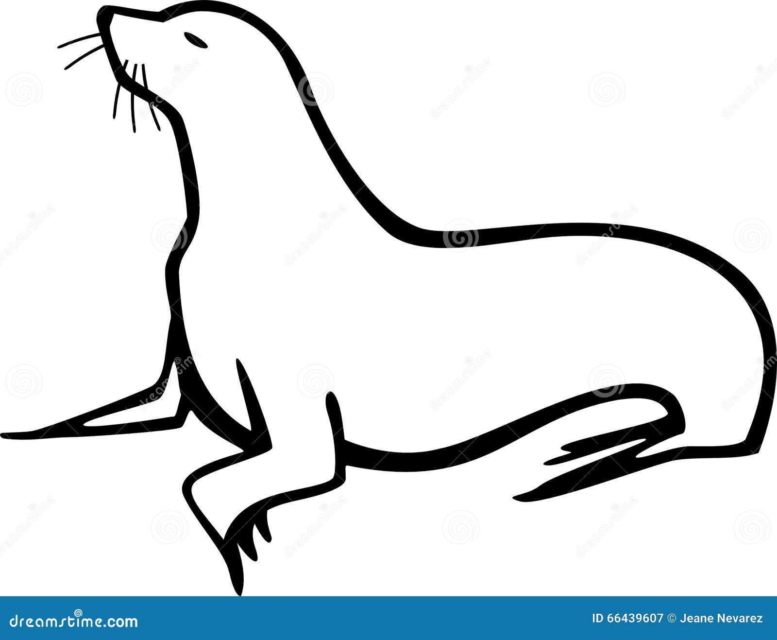 Lobo De Mar 2 Ilustración del Vector - Imagen: 66439607