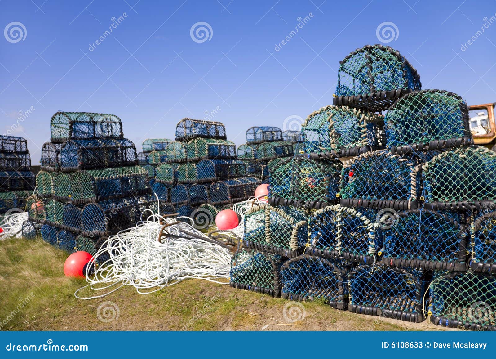 Lobster baskets stock image. Image of nets, fishing, catch 6108633