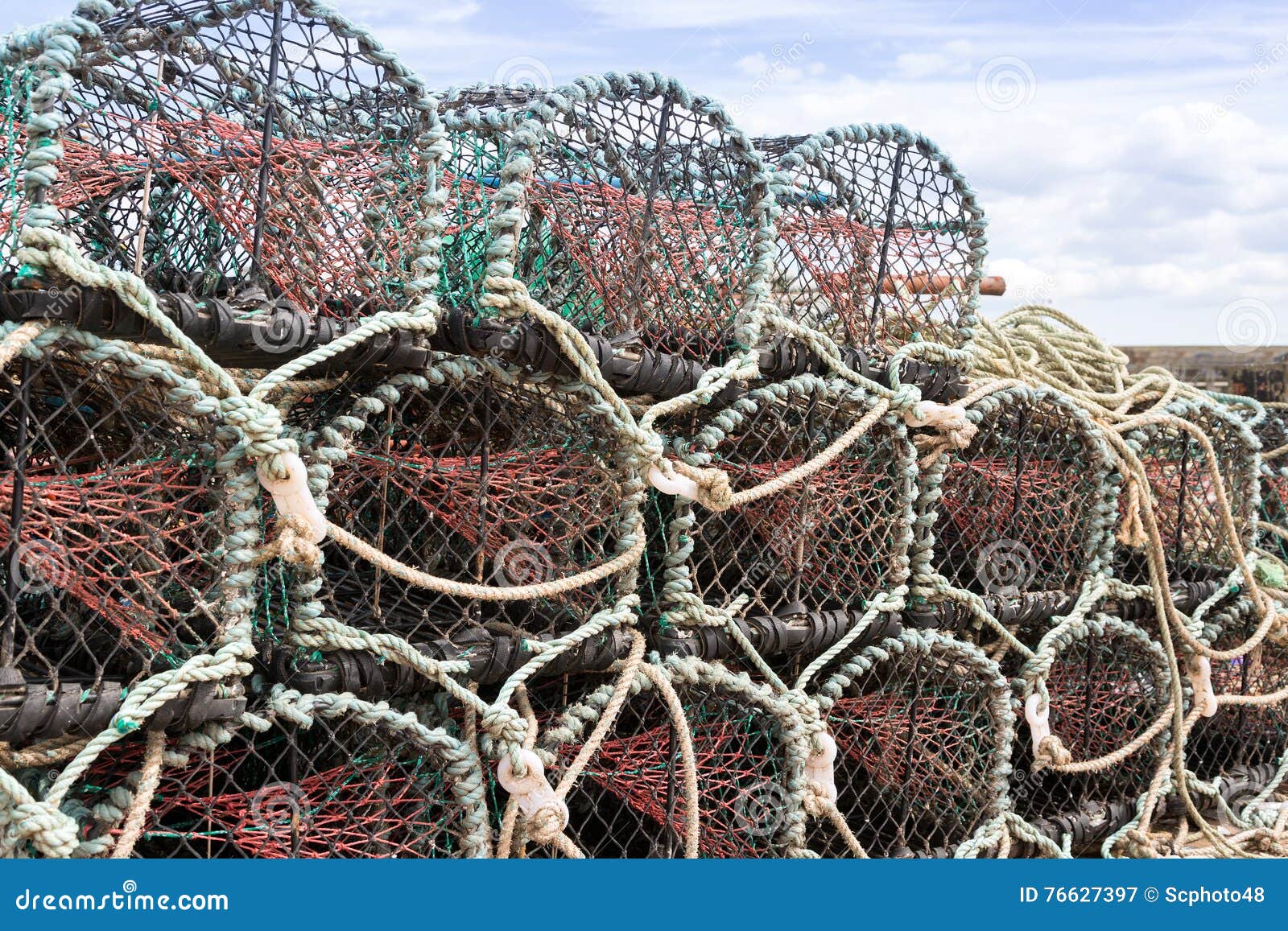 Lobster or crab pots stock image. Image of marine, traditional 76627397