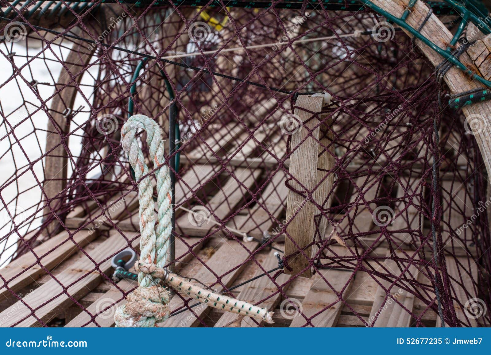 Lobster or Crab Traps on Trailer. Stock Image Image of clear, texure