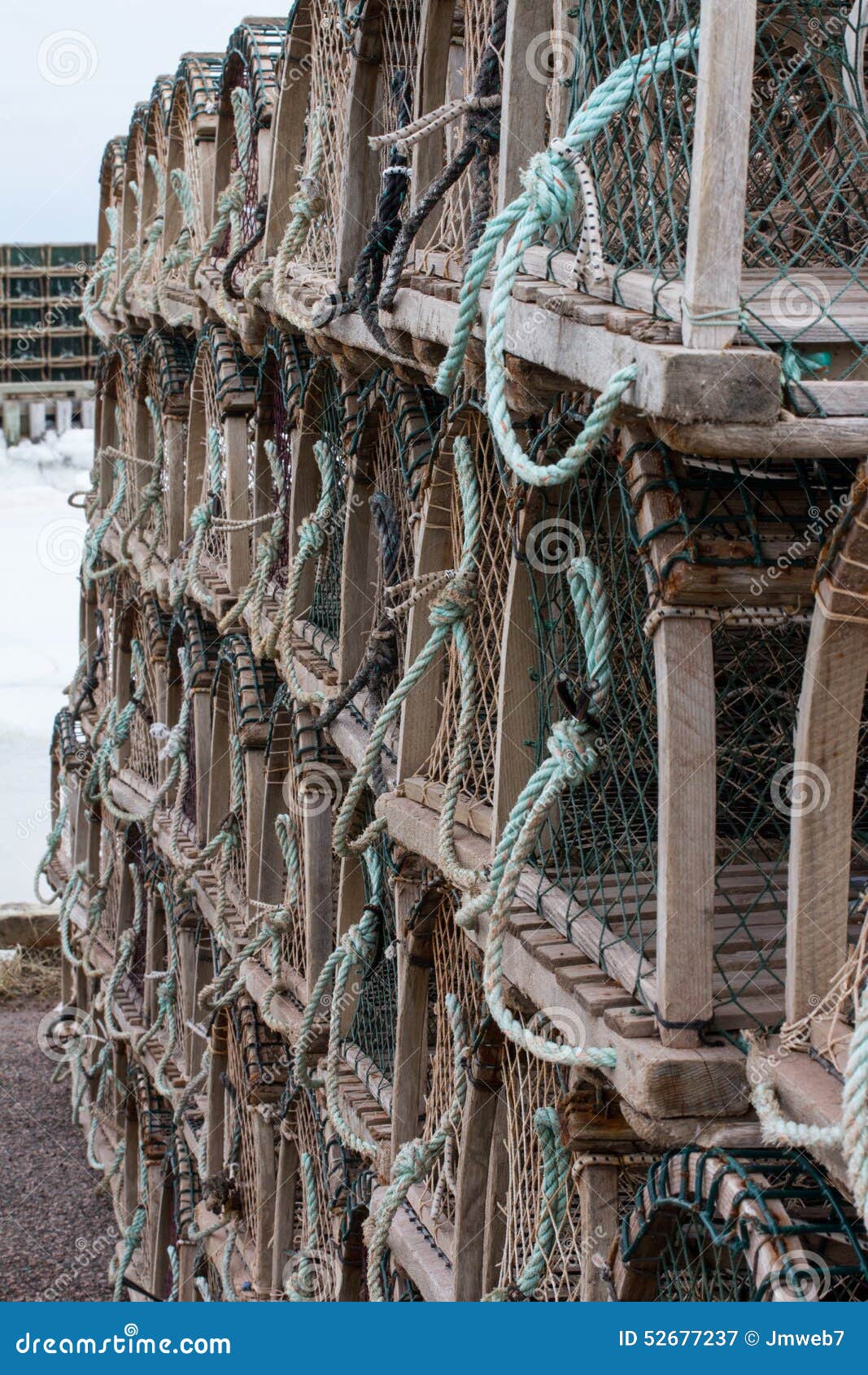 Lobster or Crab Traps on Trailer. Stock Image Image of trailer