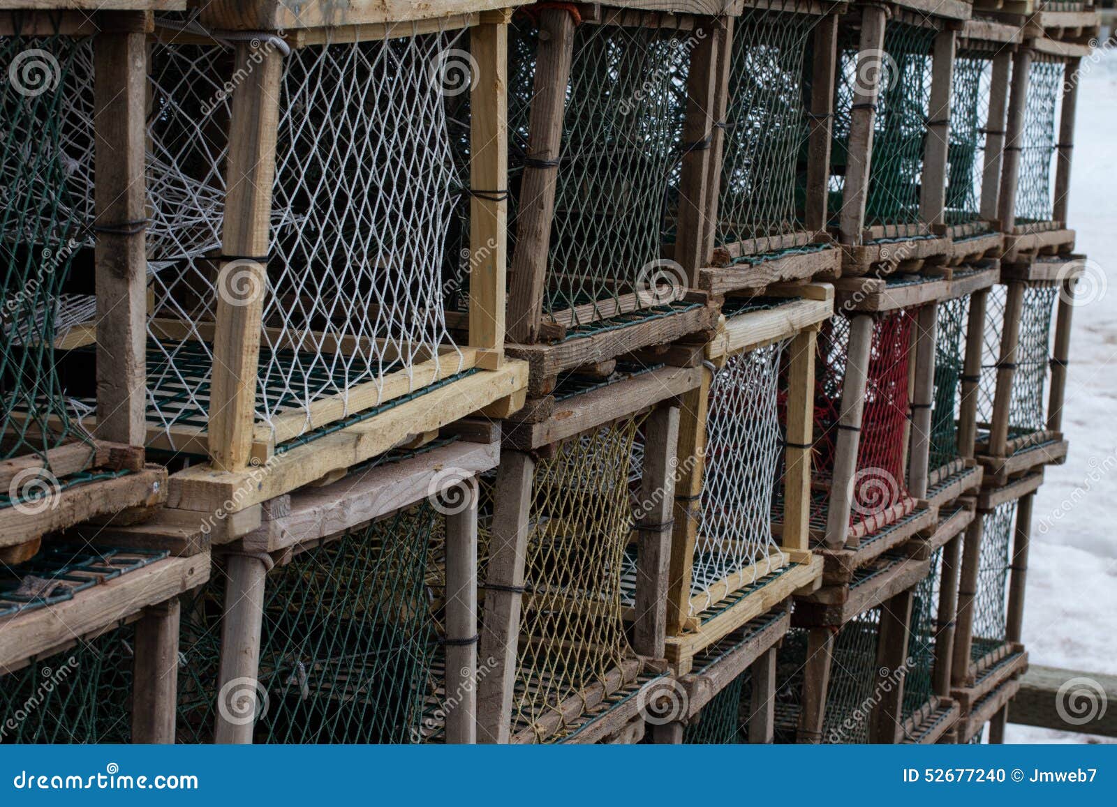 Lobster or Crab Traps on Trailer. Stock Photo Image of nephropidae
