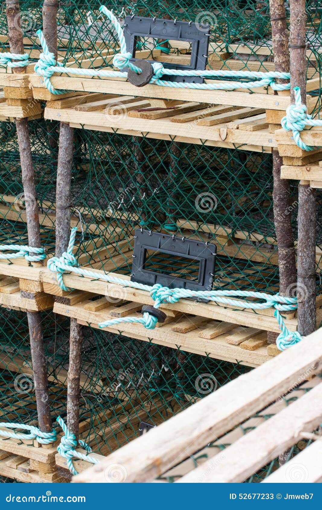 Lobster or Crab Traps on Trailer. Stock Image Image of squared, fish