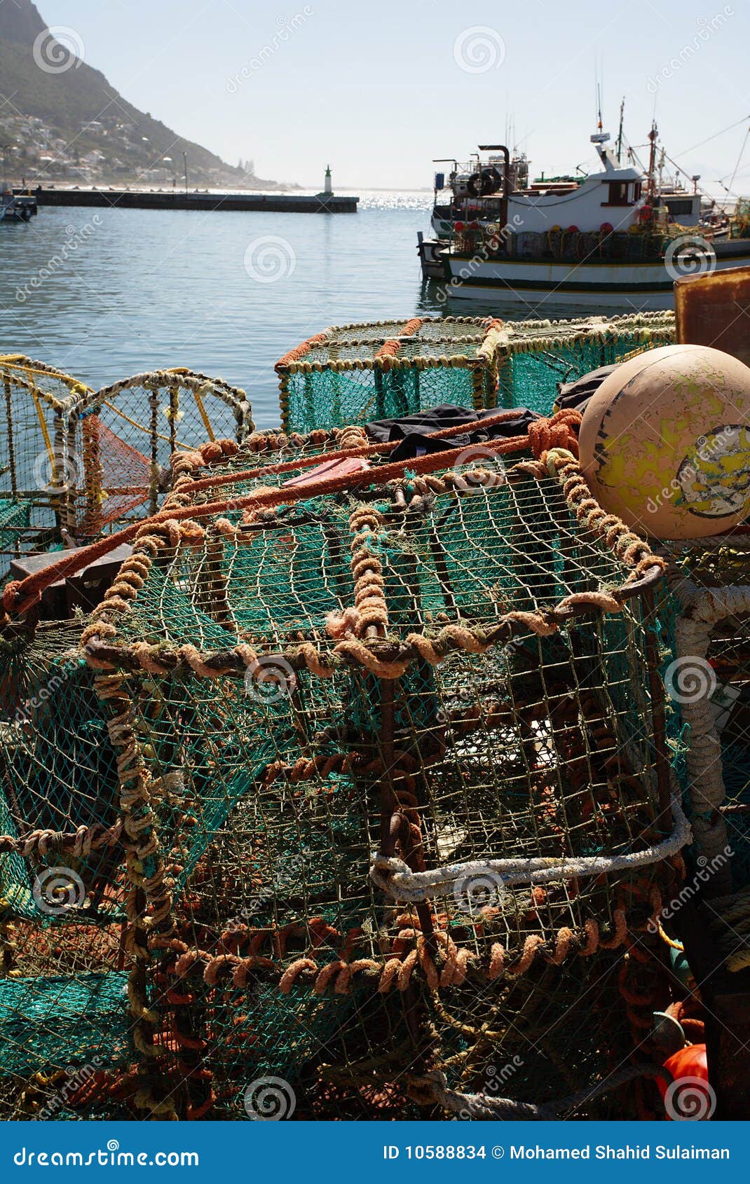 Lobster fishing equipment stock photo. Image of africa 10588834