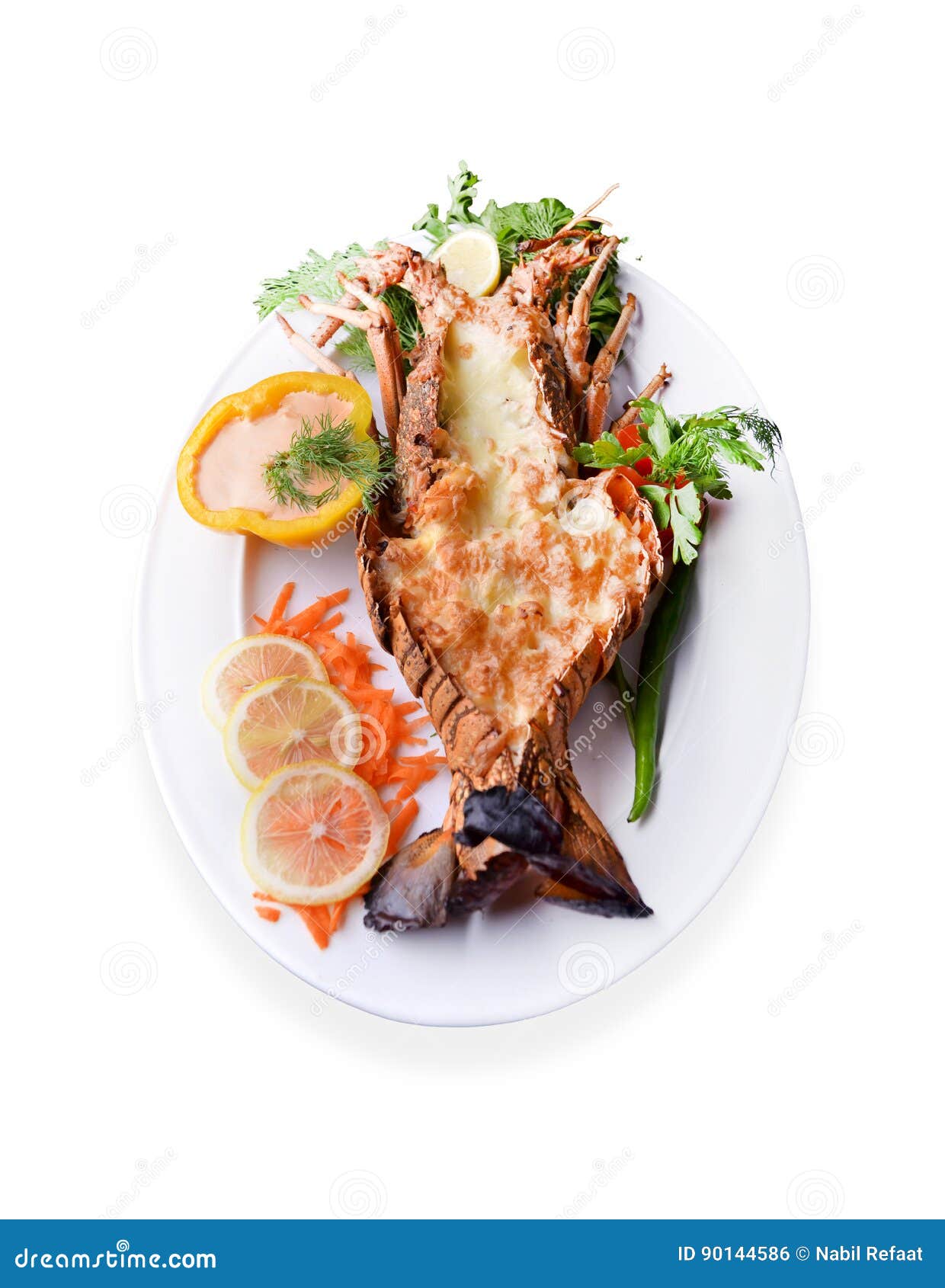 Lobster on oven stock photo. Image of arabic, tasty, lobster 90144586