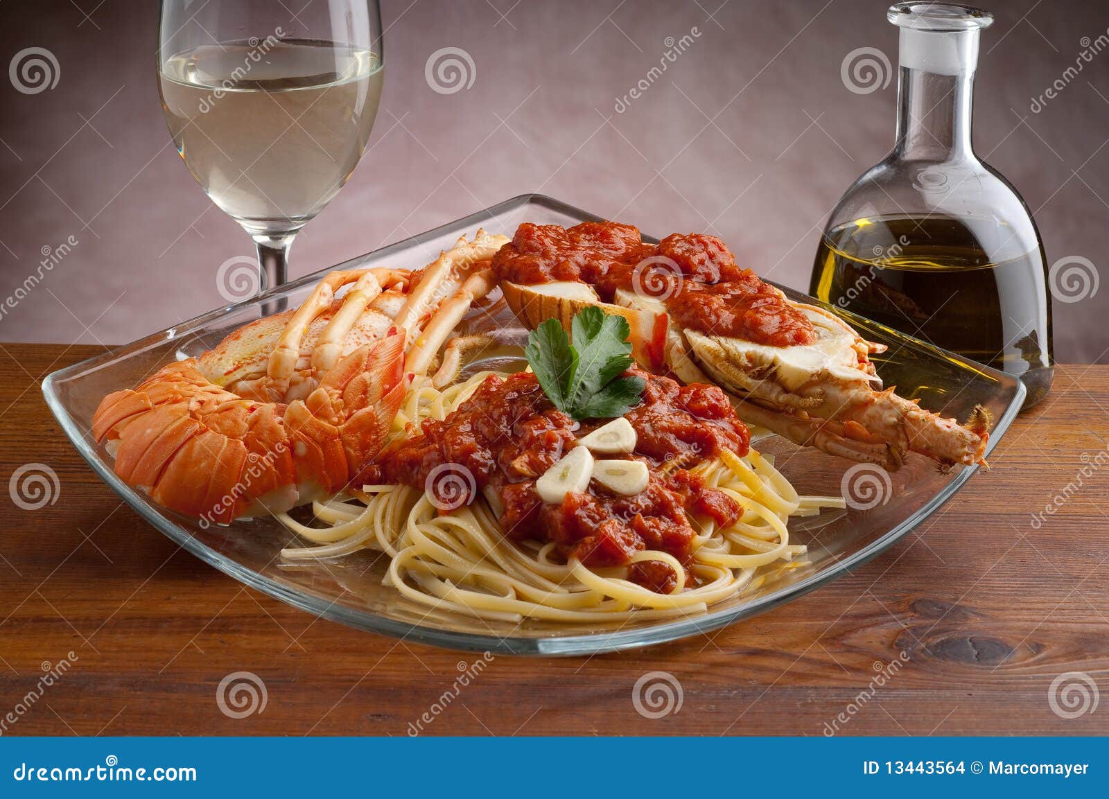 Lobster Pasta with Tomato Sauce Stock Photo Image of color, recipe