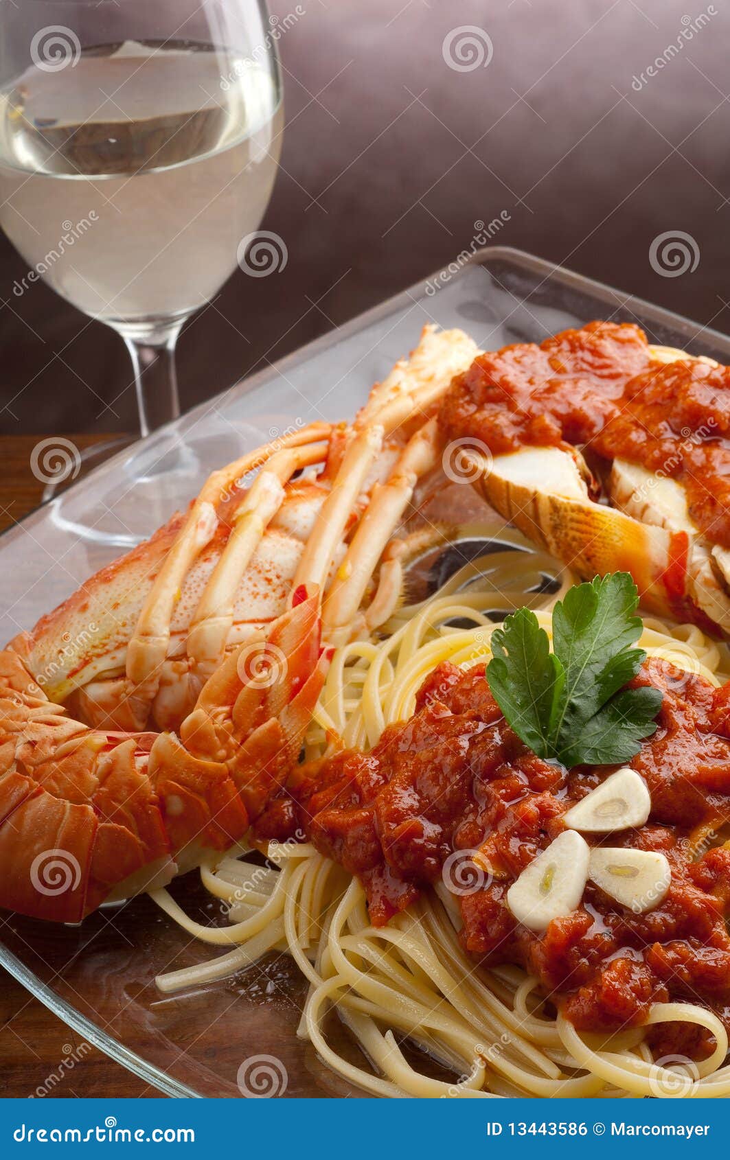 Lobster Pasta with Tomato Sauce Stock Photo Image of cute, sweet