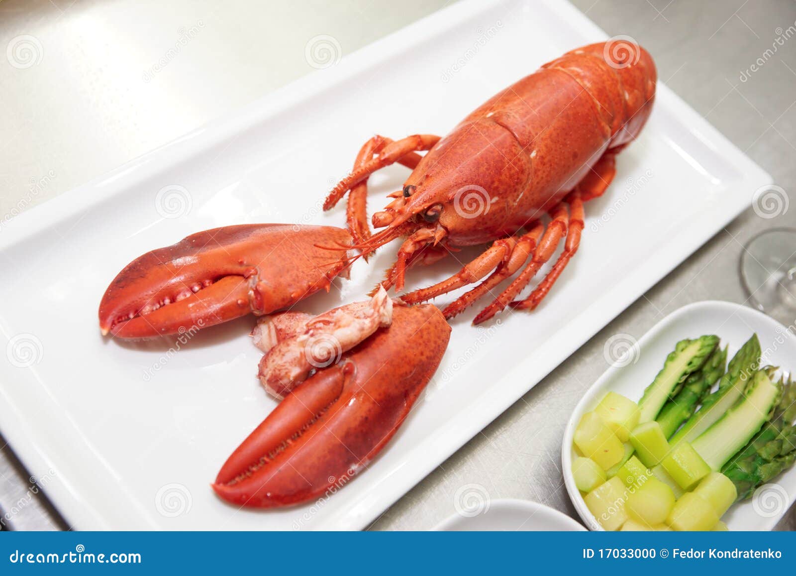Lobster on plate stock photo. Image of food, delicatessen 17033000