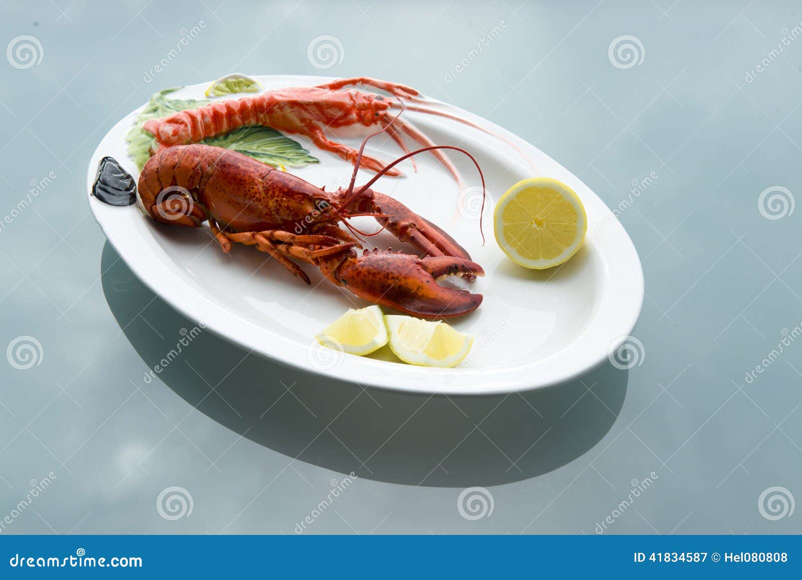 Lobster on Plate stock image. Image of dinner, dish, large 41834587