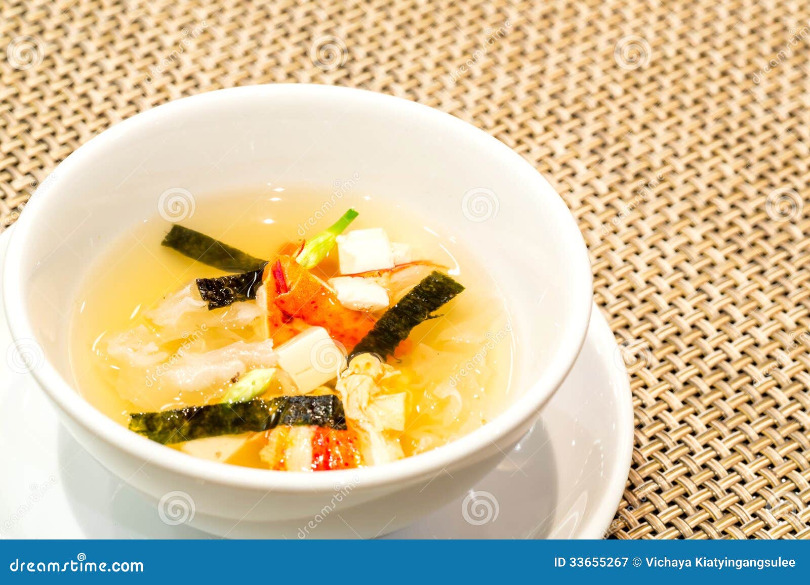 Lobster soup stock image. Image of bowl, tofu, appetizer 33655267