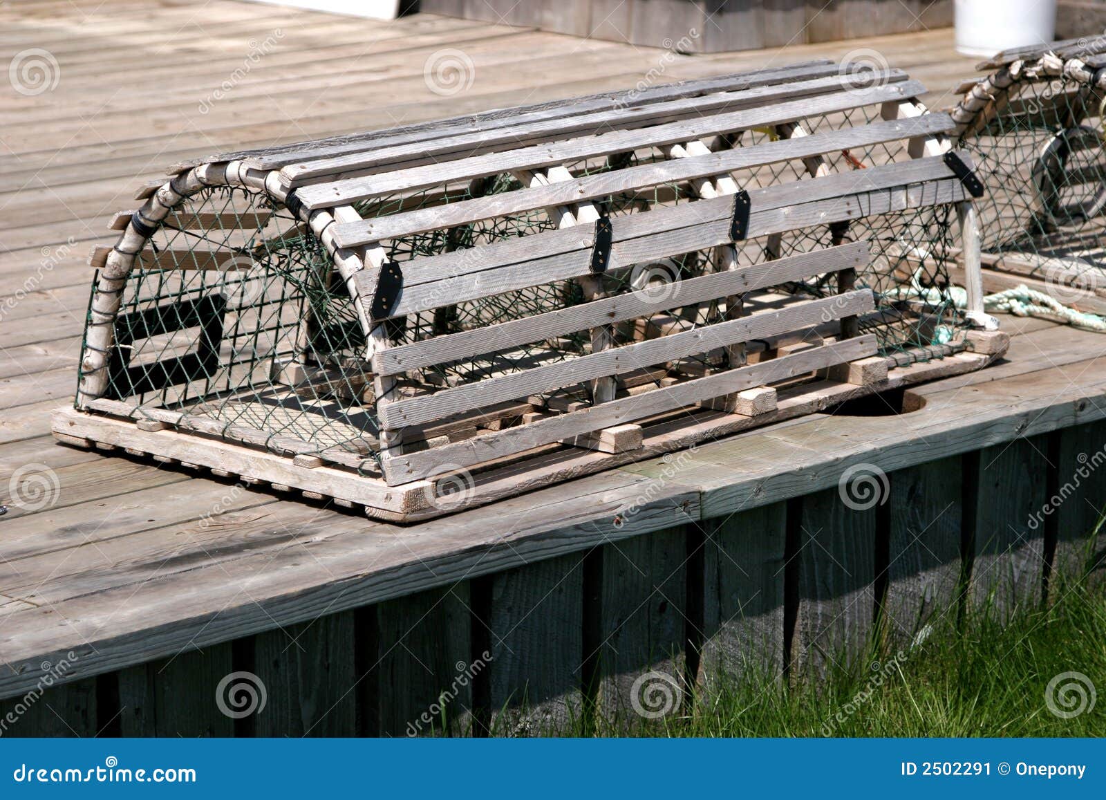 Lobster Trap stock image. Image of sitting, canada, maritimes - 2502291