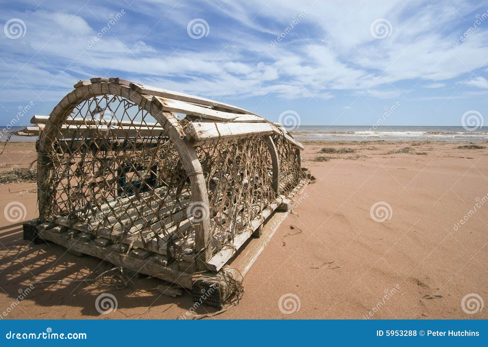 Lobster Trap on the Beach stock photo. Image of fishing 5953288