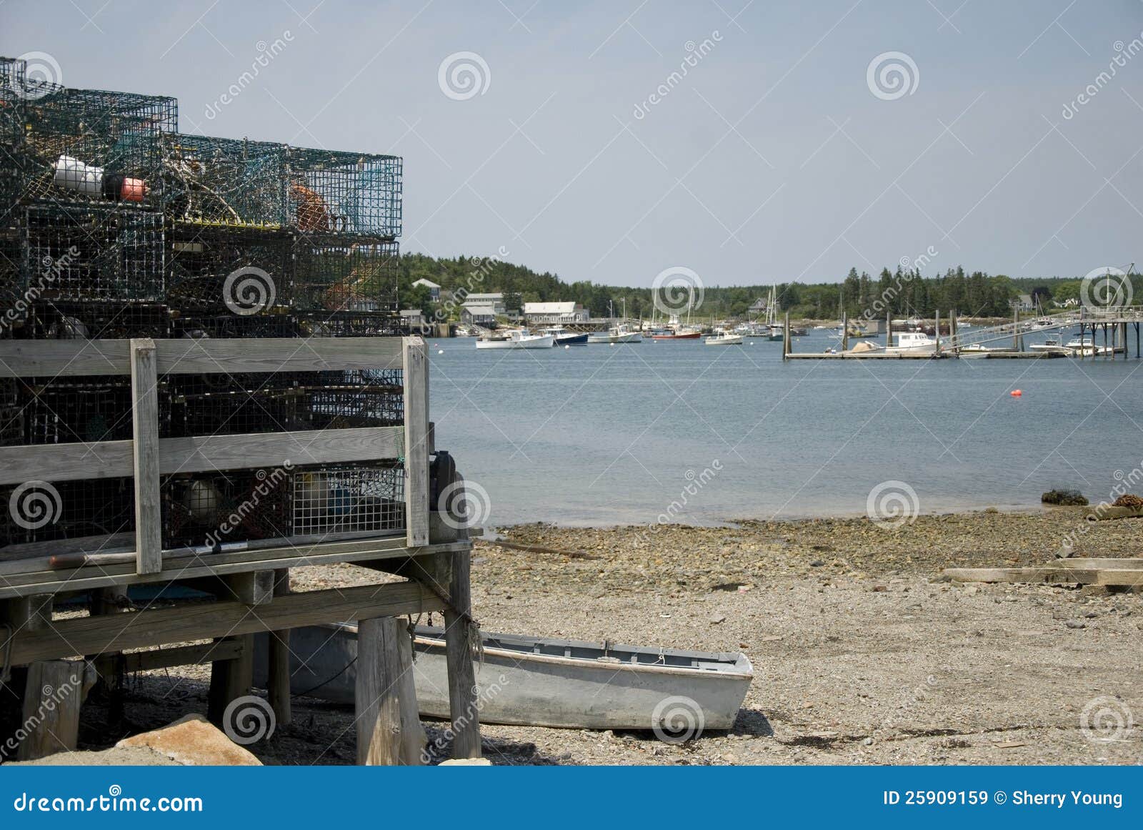 Lobster Traps stock image. Image of traps, pier, maine 25909159