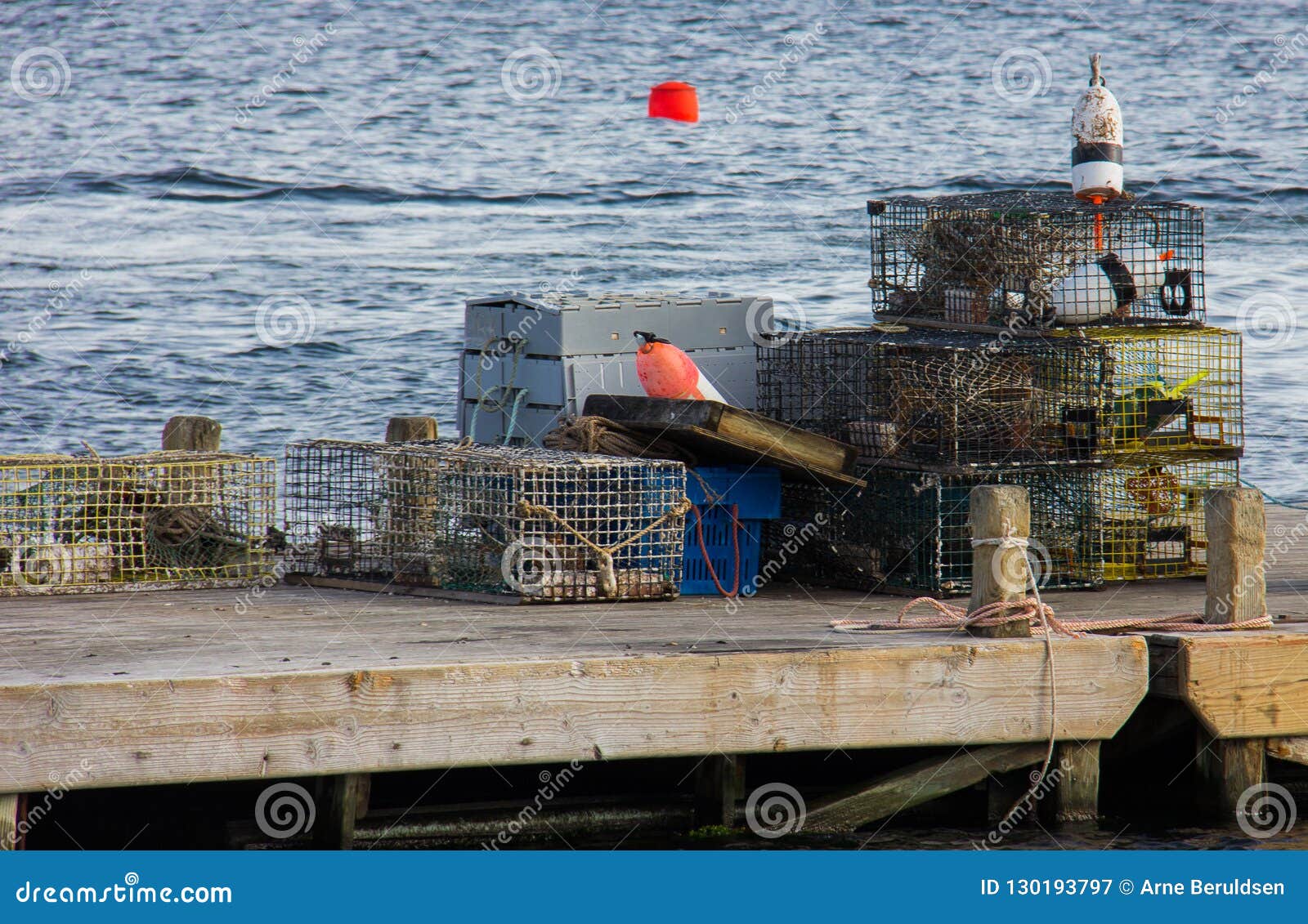 Lobster Traps in Bar Harbor Maine Stock Image Image of maine, tradition 130193797