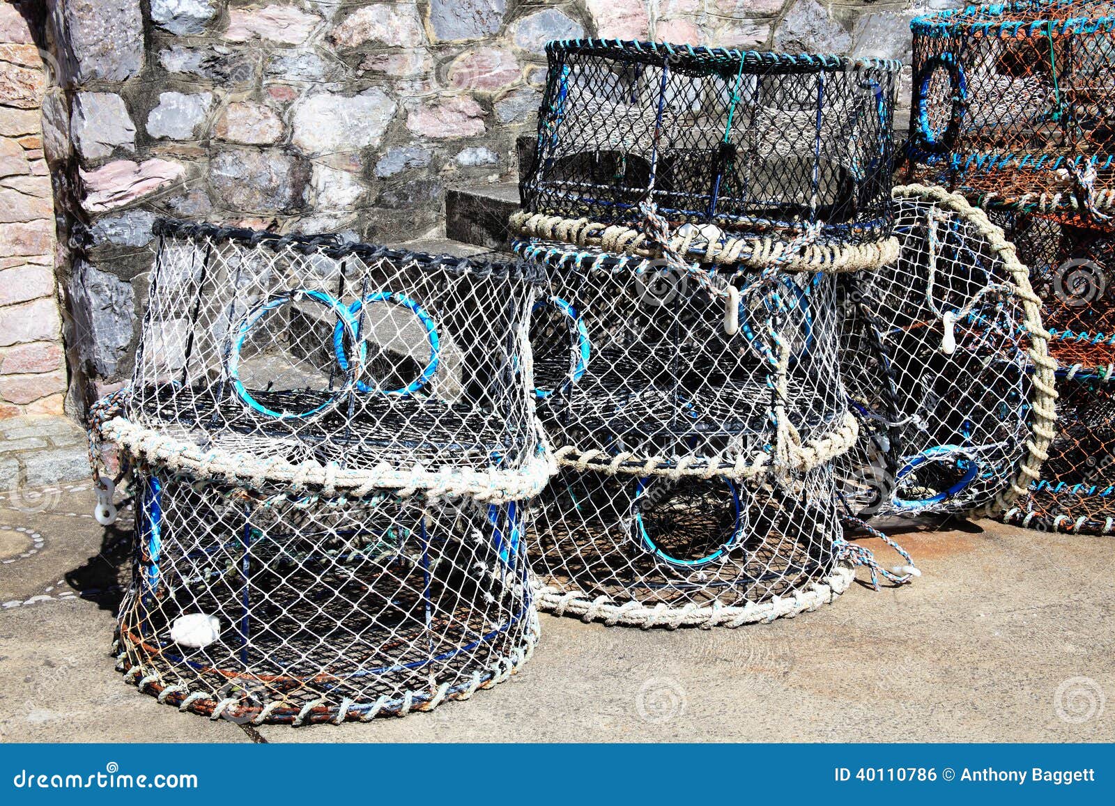 Lobster traps stock photo. Image of trapped, coastlinebrixham 40110786