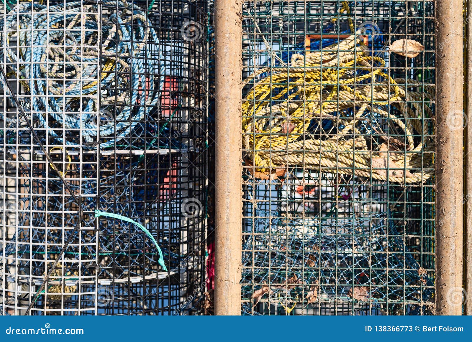 Lobster Traps Ready To Be Used Stock Image Image of coated, heavy