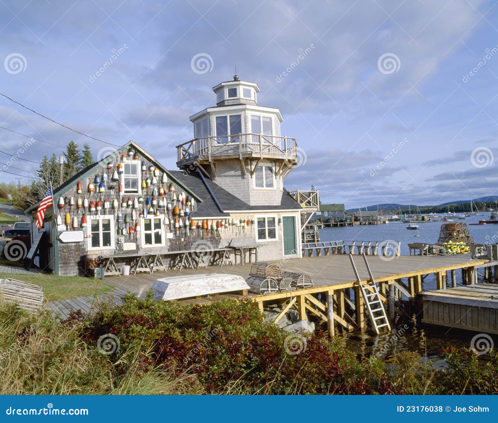 Lobster Village, editorial stock photo. Image of harbor 23176038