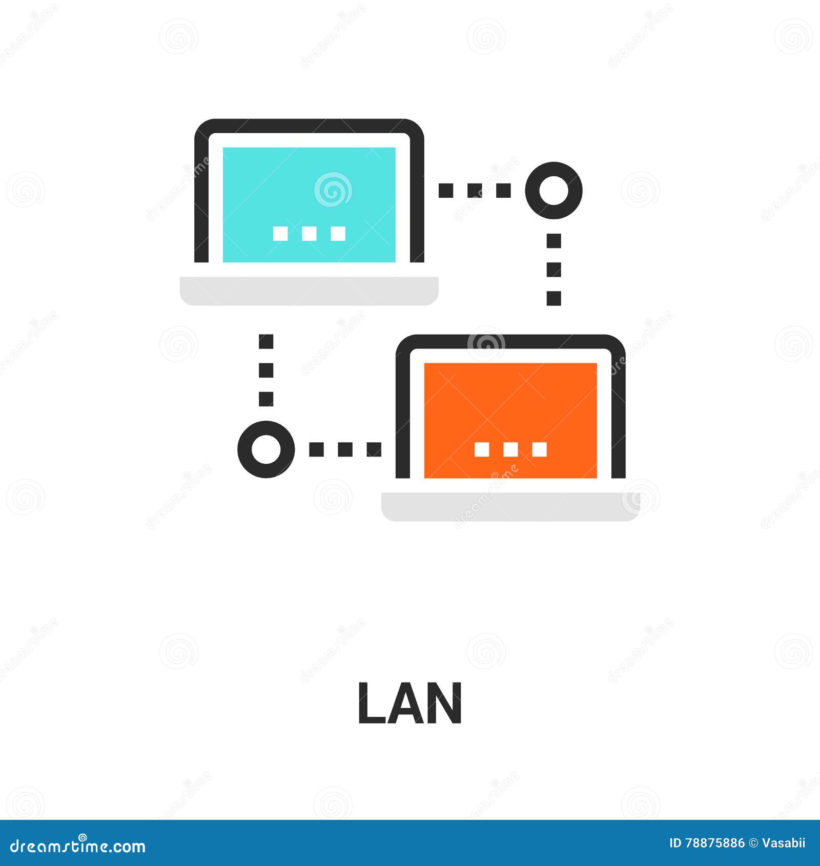 Local area network stock vector. Illustration of illustration - 78875886