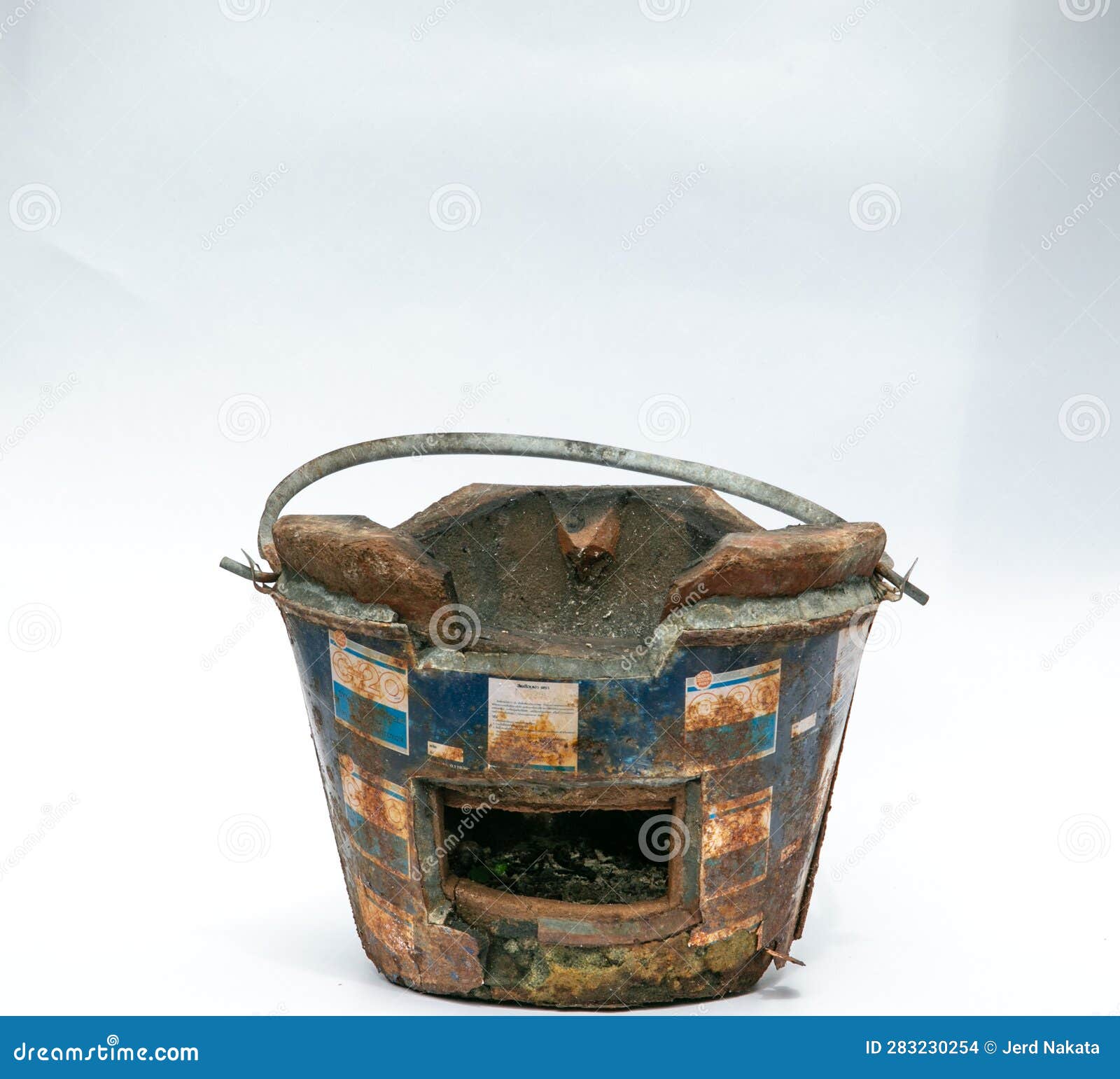 Local Charcoal Stove on White Background Stock Photo Image of stove