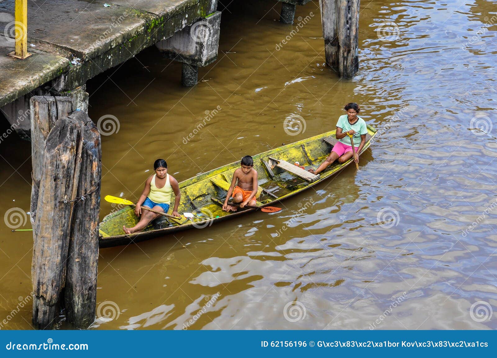 Local Family on the Amazon River, Brazil Editorial Photo - Image of ...